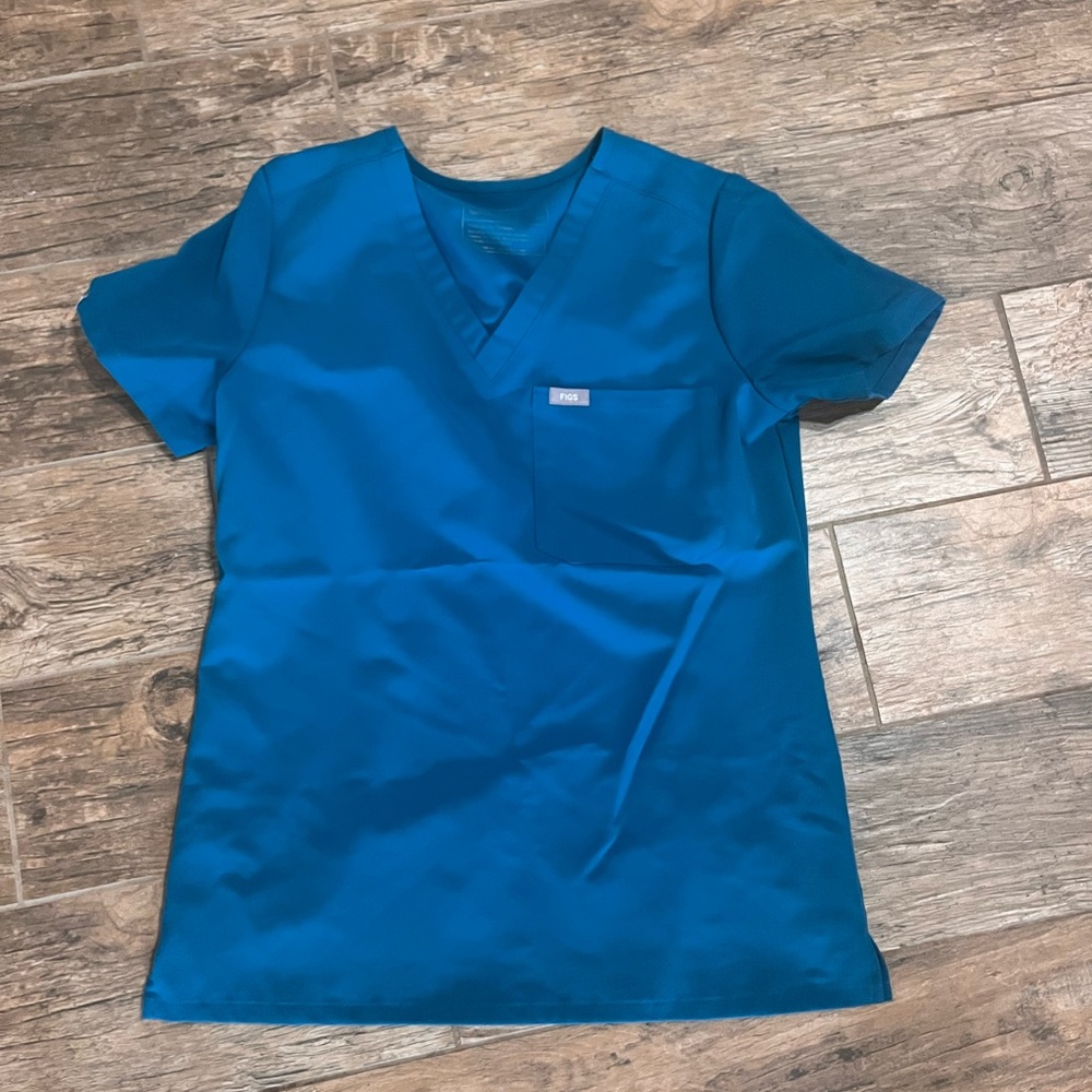 FIGS Catarina top - Pacific Blue